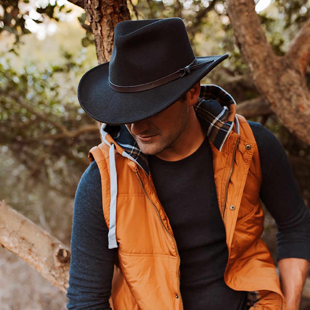 Crushable Outback Hat - Black
