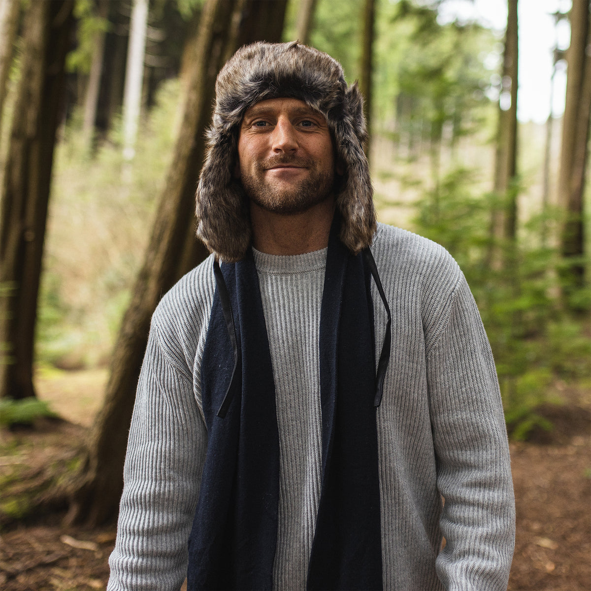 Washed Faux Leather Trapper Hat Black Wholesale Pack