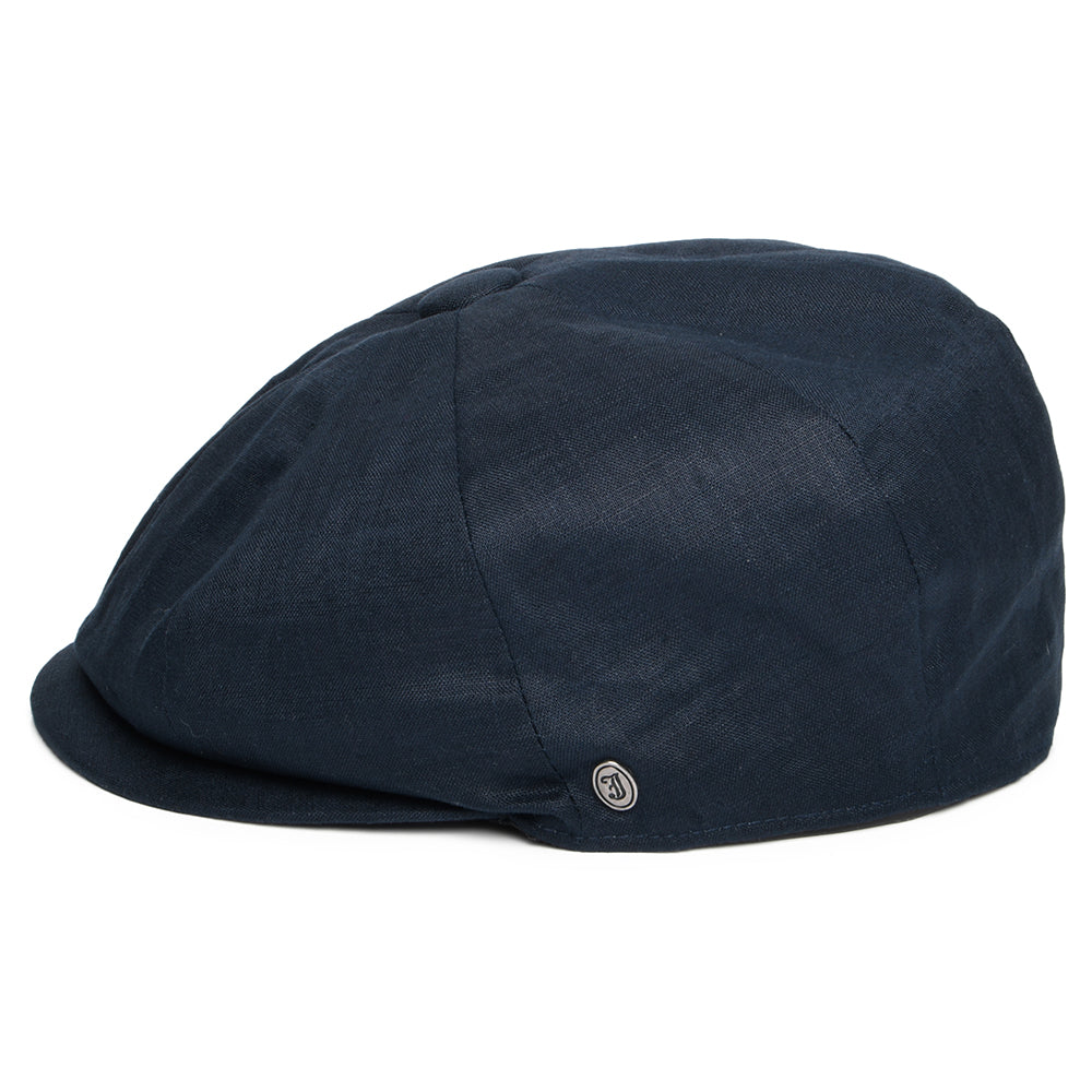 Linen Newsboy Cap Navy Blue Wholesale Pack