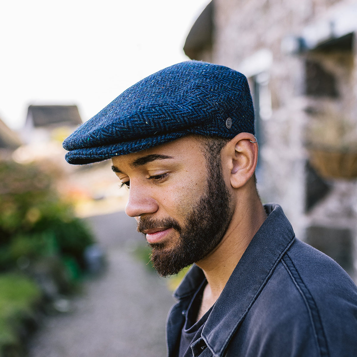 Brooklyn Flat Cap - Navy Blue