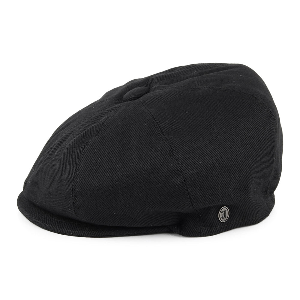Cotton Newsboy Cap - Black
