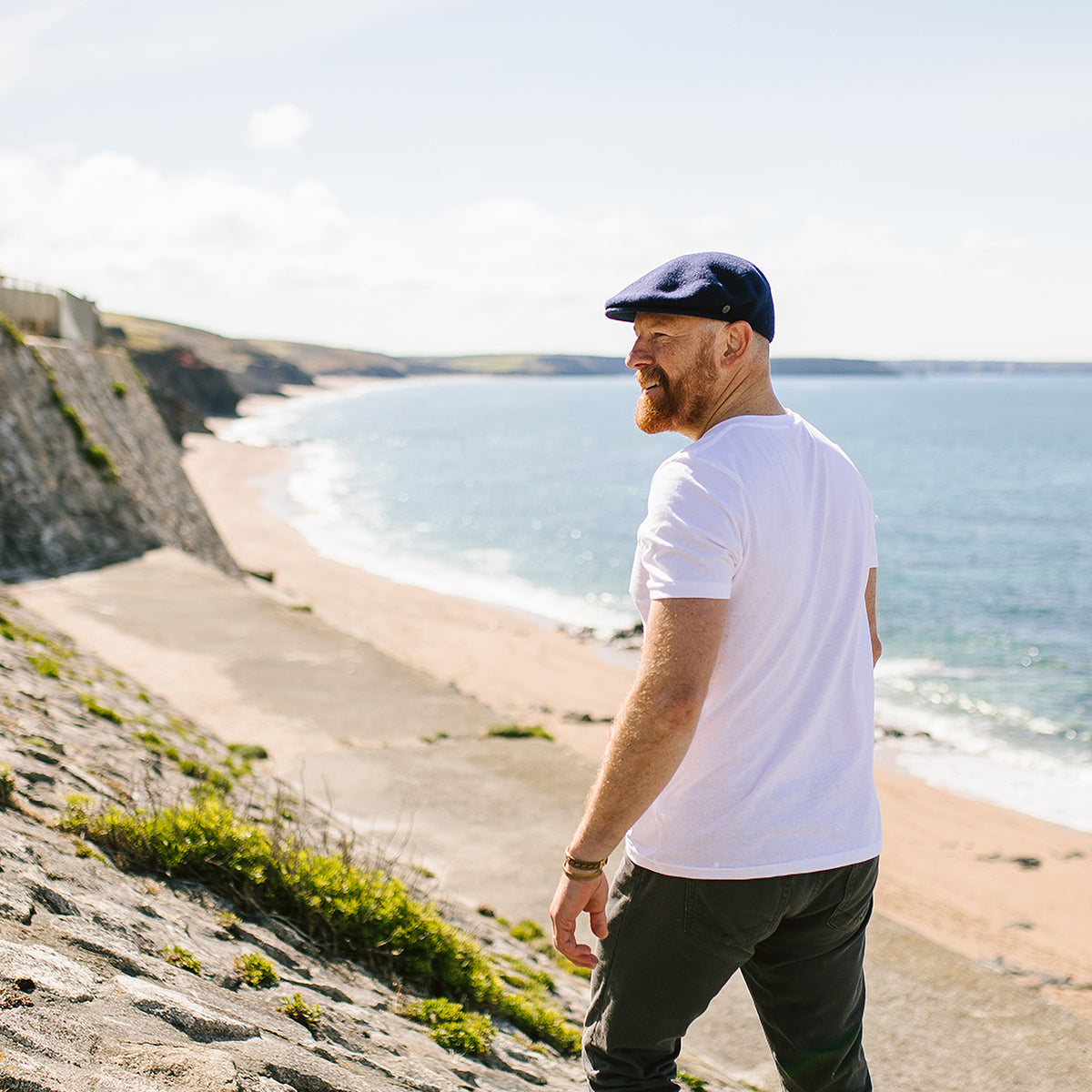 Classic Wool Flat Cap Navy Blue Wholesale Pack