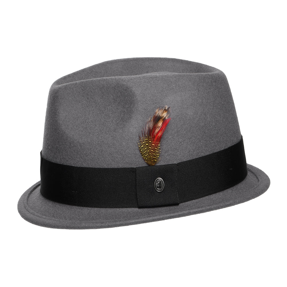 Dekker Crushable Trilby Hat - Grey