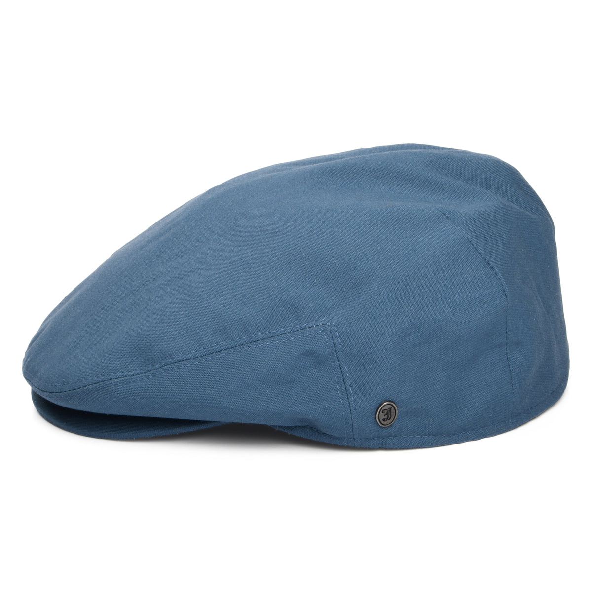 Linen Flat Cap - Slate Blue
