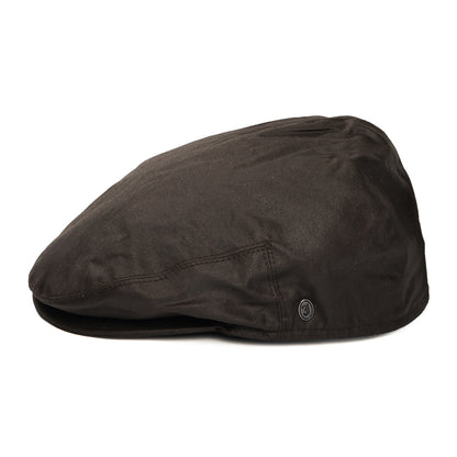 Oilcloth Water Resistant Flat Cap - Brown