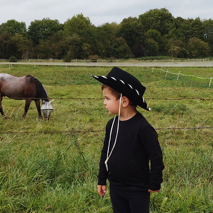 Kids Cowboy Hat - Black-White