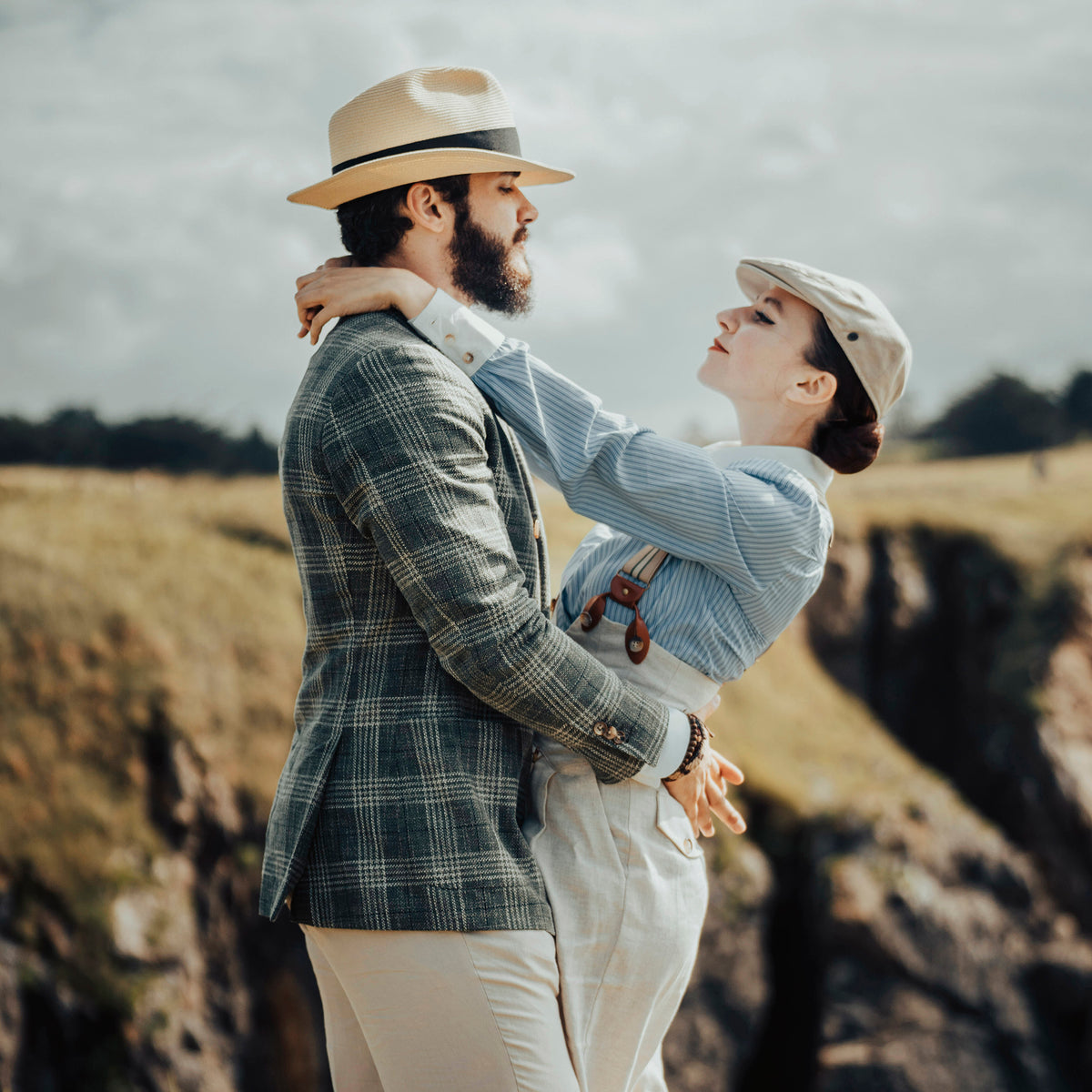 Linen Flat Cap Natural Wholesale Pack