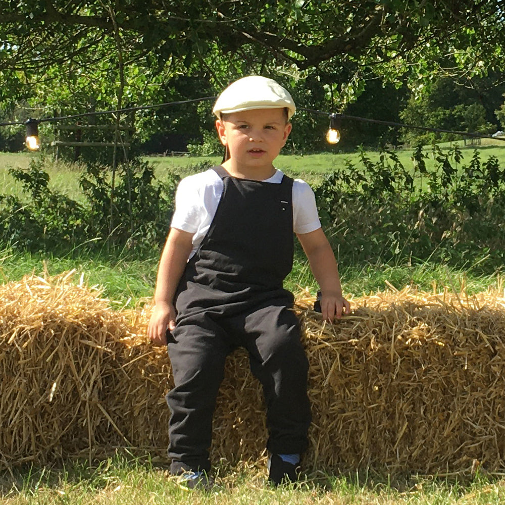 Kids Cotton Flat Cap Beige Wholesale Pack