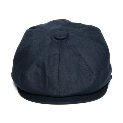 Linen Newsboy Cap Navy Wholesale Pack
