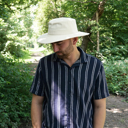 Canvas Packable Sun Hat Ivory Wholesale Pack