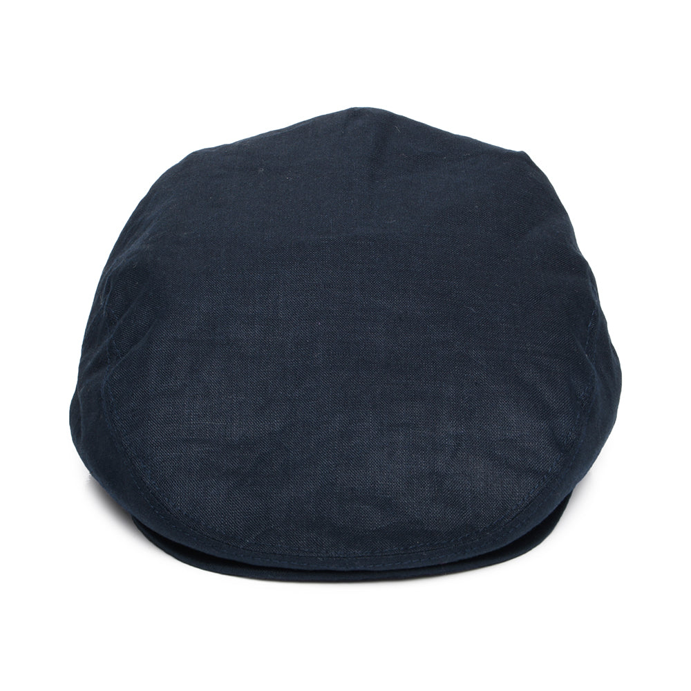 Linen Flat Cap Blue Wholesale Pack