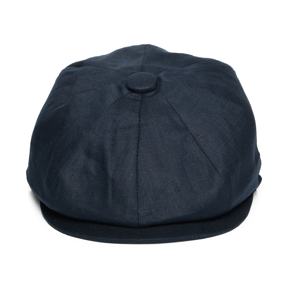 Linen Newsboy Cap Navy Blue Wholesale Pack