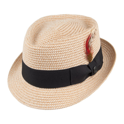 Diamond Crown Toyo Braided Pork Pie Hat - Natural