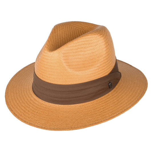 Toyo Safari Fedora with Brown Band - Tan
