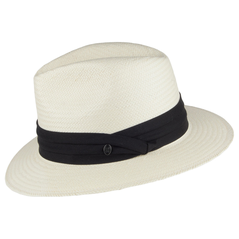 Toyo Safari Fedora with Black Band - Ivory