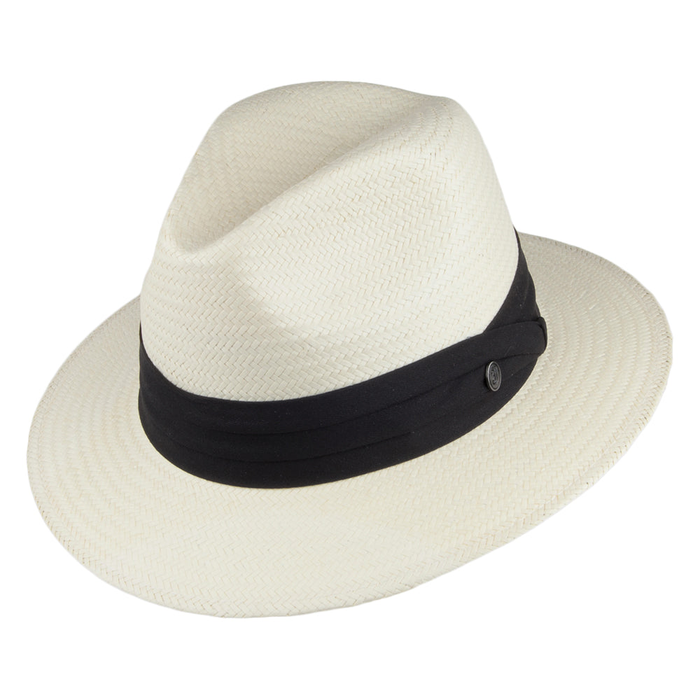 Toyo Safari Fedora with Black Band - Ivory