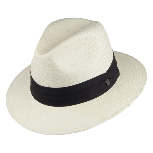 Toyo Safari Fedora with Black Band - Ivory