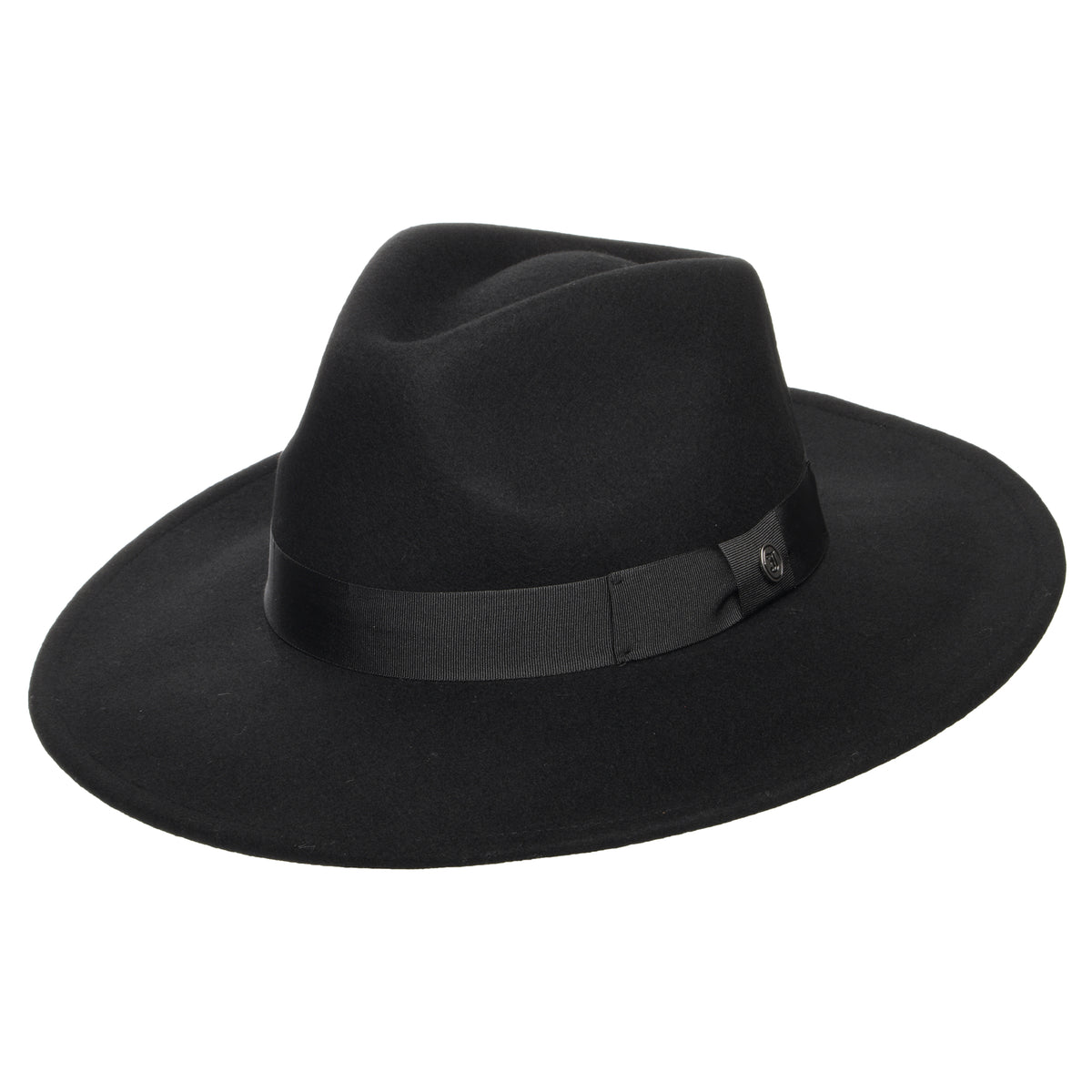 The Author Wide Brim Fedora Hat - Black