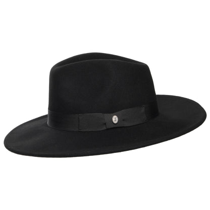 The Author Wide Brim Fedora Hat - Black