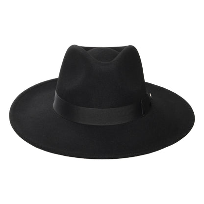The Author Wide Brim Fedora Hat - Black