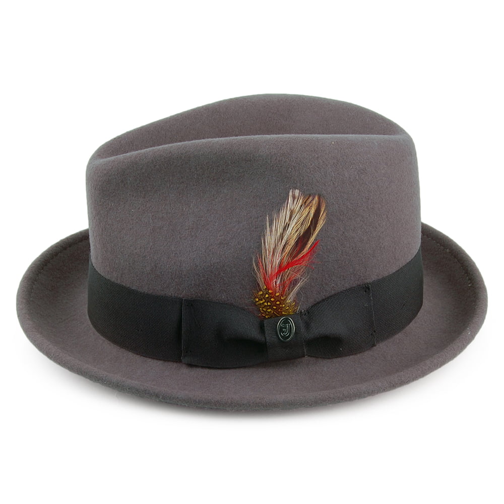 Crushable Blues Trilby Hat - Grey