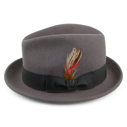 Crushable Blues Trilby Hat - Grey