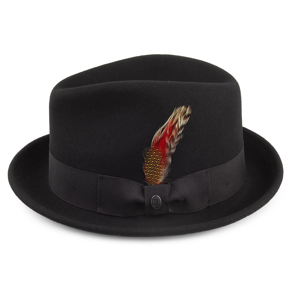 Crushable Blues Trilby Hat - Black