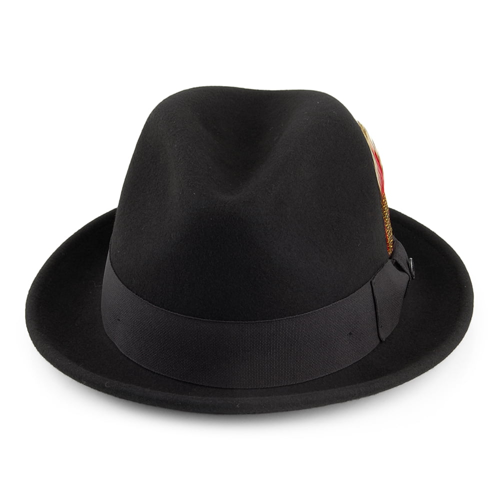 Crushable Blues Trilby Hat - Black