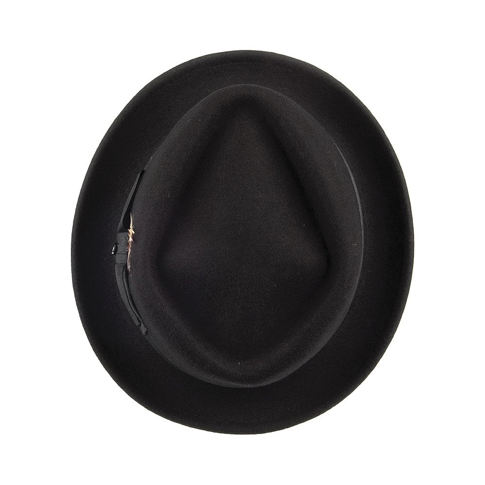 Diamond Crown Pork Pie Hat - Black