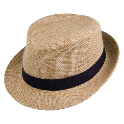Jute Trilby Hat - Tan