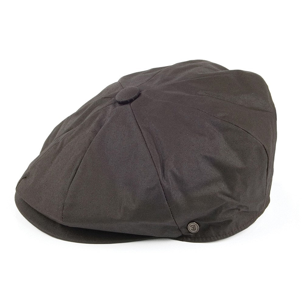 Oilcloth Water Resistant Newsboy Cap - Brown