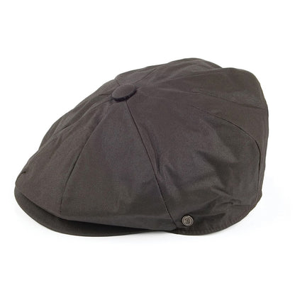 Oilcloth Water Resistant Newsboy Cap - Brown