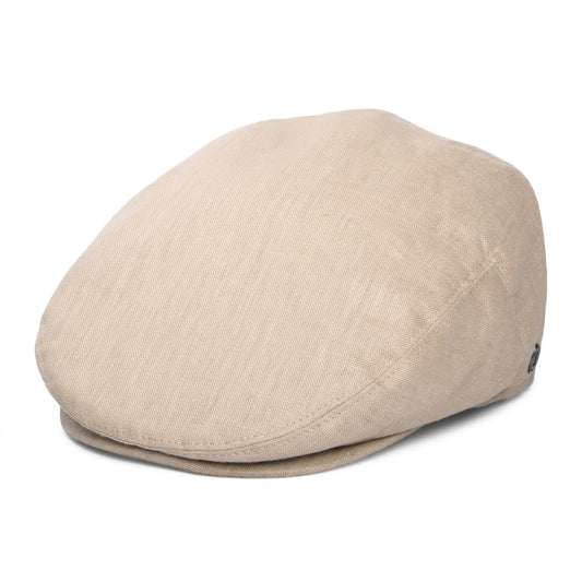 Linen Flat Cap - Natural