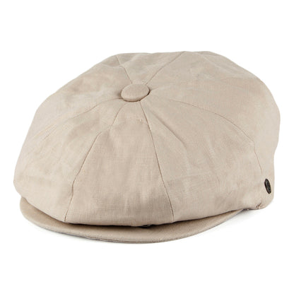 Linen Newsboy Cap - Natural