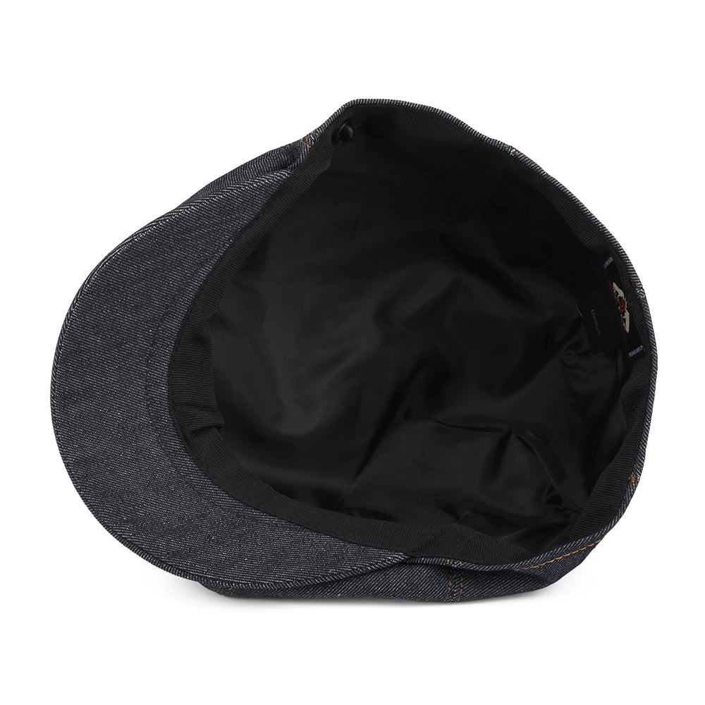 Denim Newsboy Cap - Dark Blue