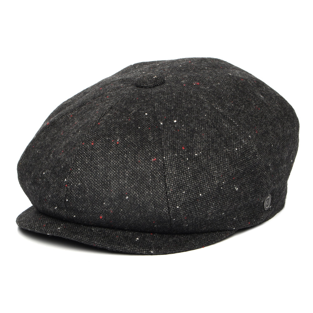 Blackheath Speckled Marl Newsboy Cap - Black-Multi