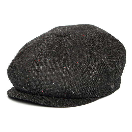 Blackheath Speckled Marl Newsboy Cap - Black-Multi