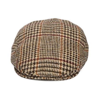 HARRIS TWEED Locheport Flat Cap - Brown-Tan