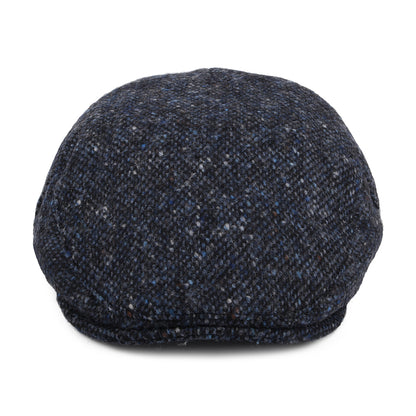 Donegal Tweed Marl Foyle Flat Cap - Blue-Black