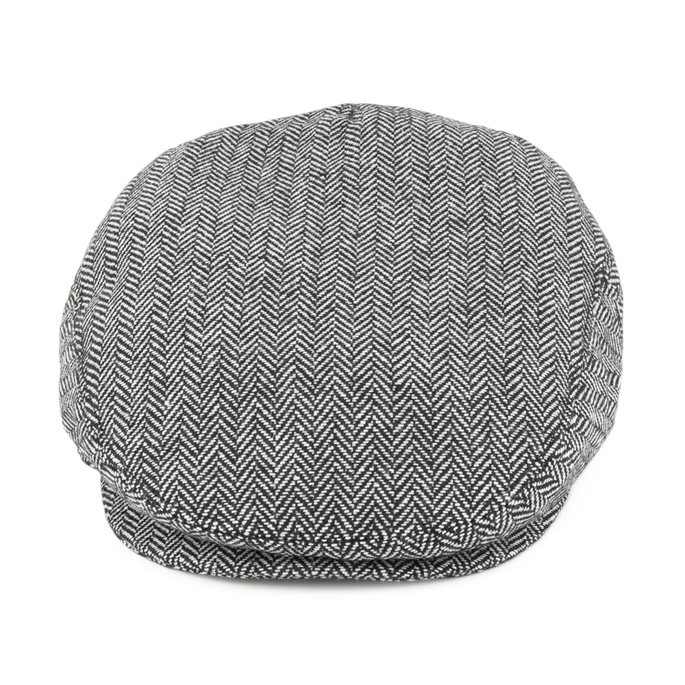 Herringbone Flat Cap - Grey