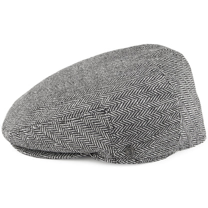 Herringbone Flat Cap - Grey