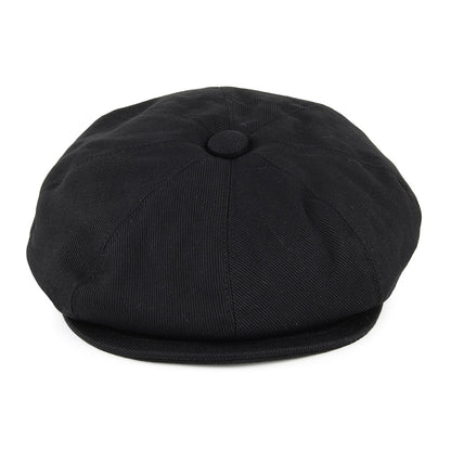 Cotton Newsboy Cap - Black