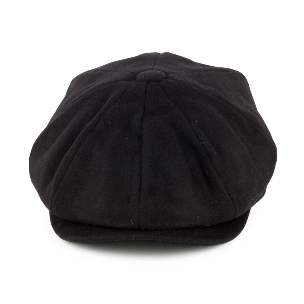 Pure Wool Harlem Newsboy Cap - Black