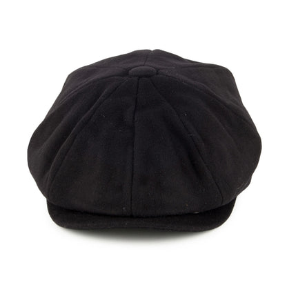 Pure Wool Harlem Newsboy Cap - Black