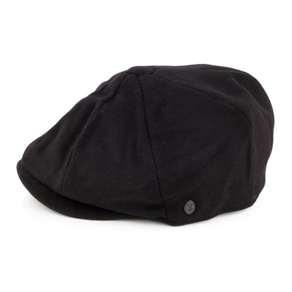 Pure Wool Harlem Newsboy Cap - Black