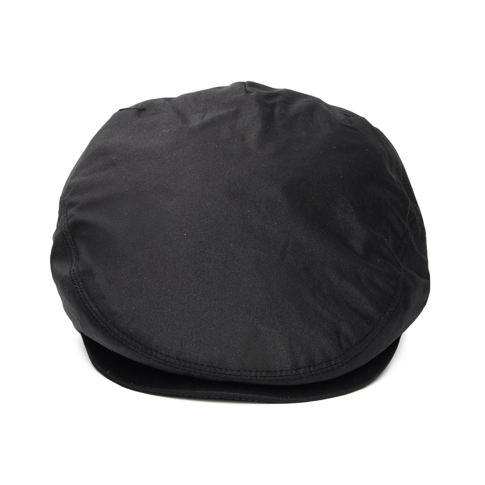 Oilcloth Water Resistant Flat Cap - Black