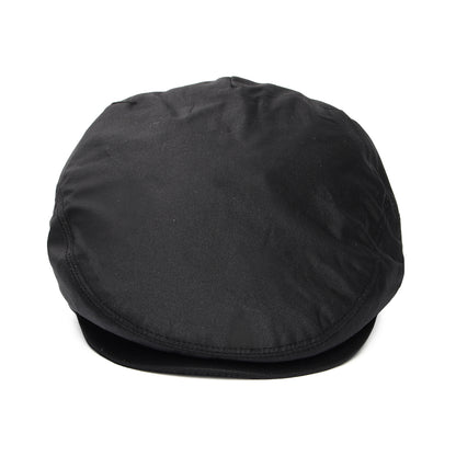Oilcloth Water Resistant Flat Cap - Black