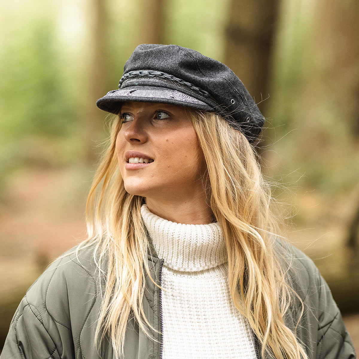 Classic Wool Greek Fisherman Cap - Grey