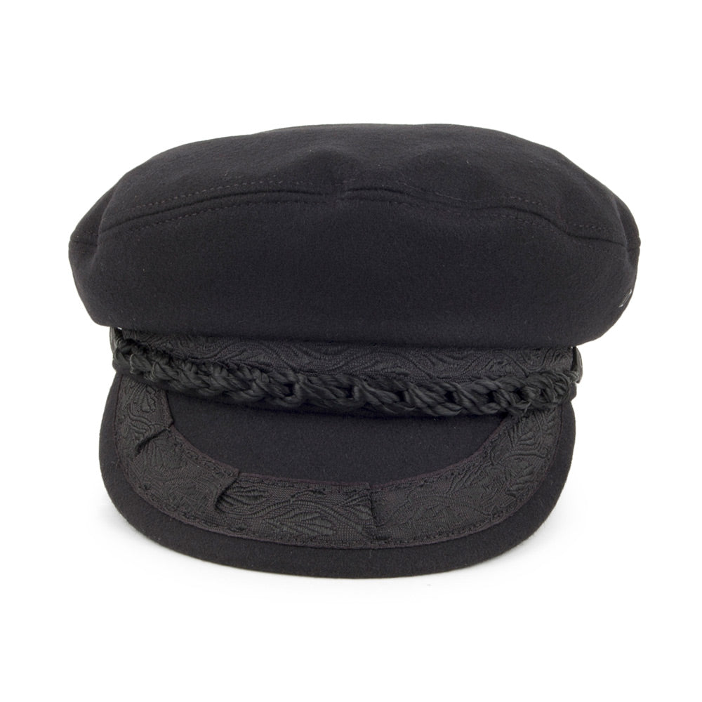 Classic Wool Greek Fisherman Cap - Black