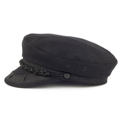 Classic Wool Greek Fisherman Cap - Black